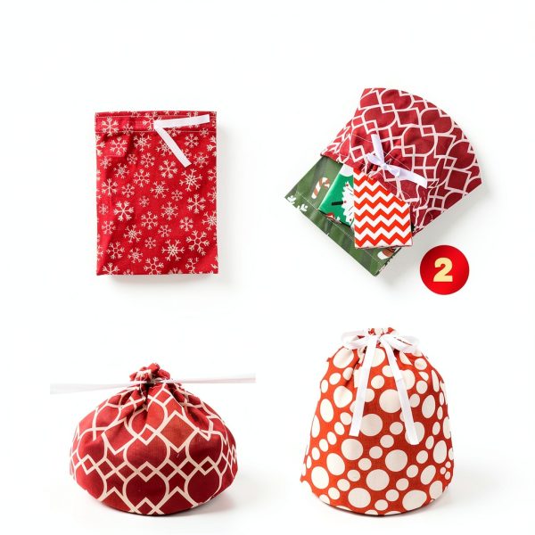 Christmas Gift Bag HolidayCo Premium Red Bag-2