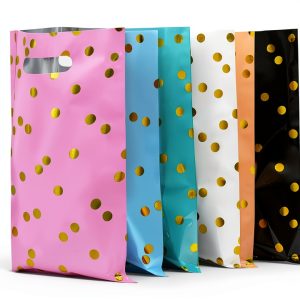 Pavo Party Favor Bags for Kids Golden Dot Design-0