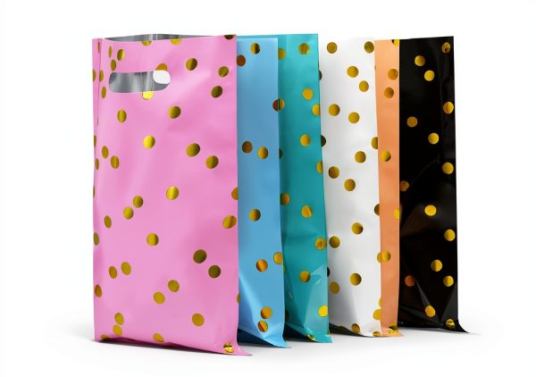 Pavo Party Favor Bags for Kids Golden Dot Design-0