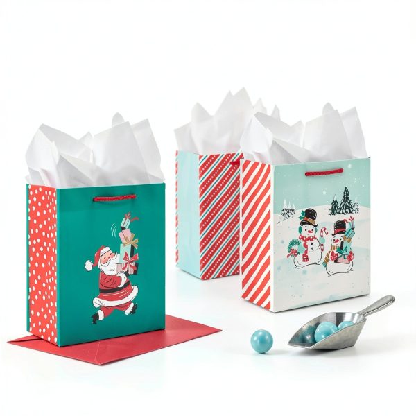 Hallmark Retro Gift Bags Small Christmas Wrapping-1