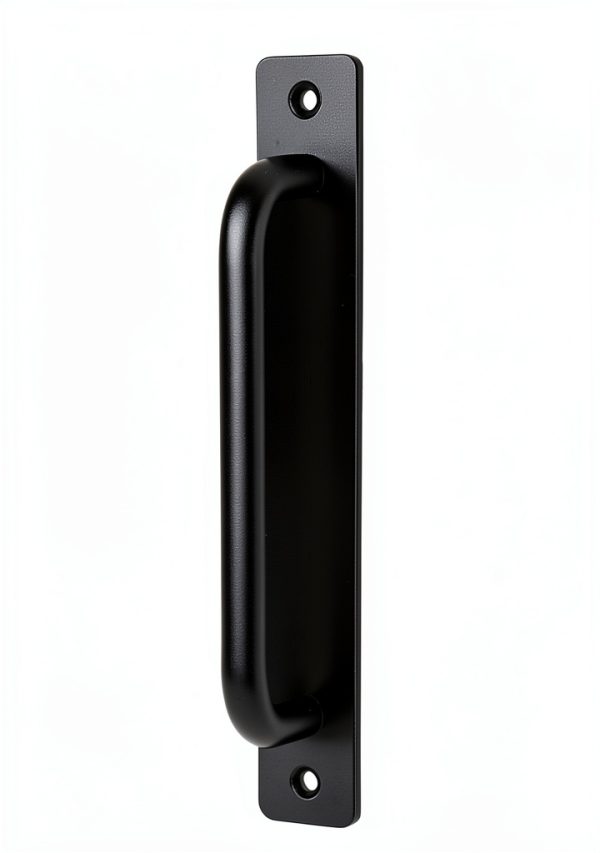 Black Aluminum Alloy No Drilling Exposed Handle Sliding Door Armrest-4