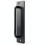 Black Aluminum Alloy No Drilling Exposed Handle Sliding Door Armrest-0