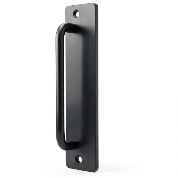 Black Aluminum Alloy No Drilling Exposed Handle Sliding Door Armrest-0