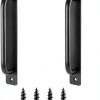 Black Aluminum Alloy No Drilling Exposed Handle Sliding Door Armrest-1
