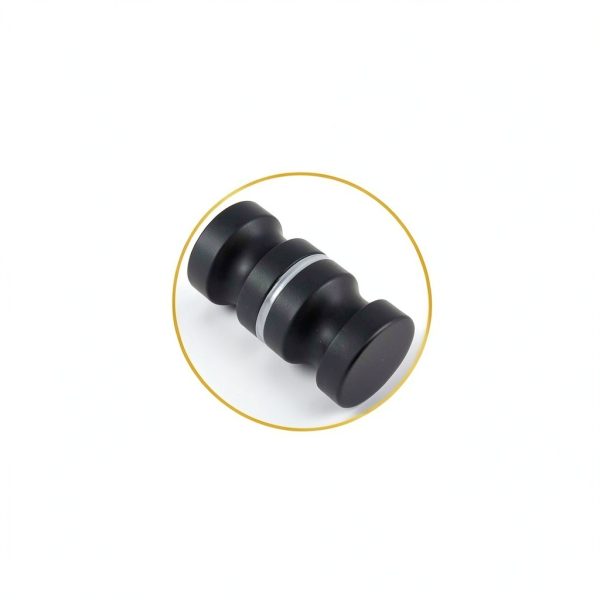 Shower Glass Door Handle 2 Pack Stainless Steel Black Kyuionty-4