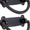 Antique Chest Handles Set of 2 A29 Heavy Duty Cast Iron Handles Black-0