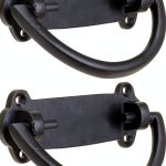 Antique Chest Handles Set of 2 A29 Heavy Duty Cast Iron Handles Black-0