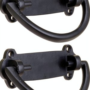 Antique Chest Handles Set of 2 A29 Heavy Duty Cast Iron Handles Black-0