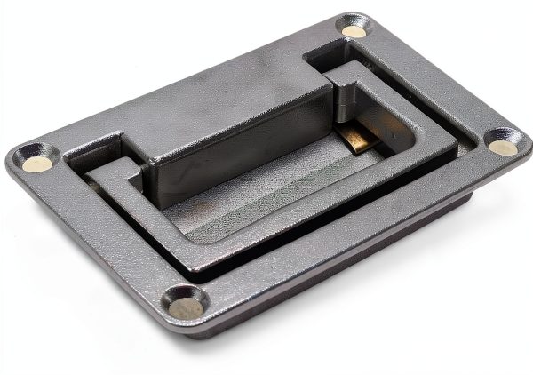 Recessed Pull Handle AUXBC Zinc Alloy Flush for Toolbox 3.7x2.4in-0