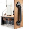 9 Inch Barn Door Handles, Heavy Duty Rustic Design Barn Door Pull, for DIY Sliding Barn Door, Gate, Shed, Garage | Solid Metal Material, Matte Black-0