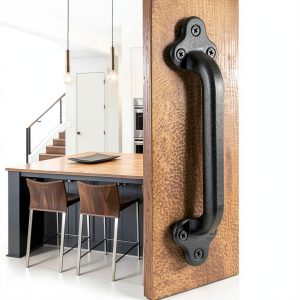 9 Inch Barn Door Handles, Heavy Duty Rustic Design Barn Door Pull, for DIY Sliding Barn Door, Gate, Shed, Garage | Solid Metal Material, Matte Black-0