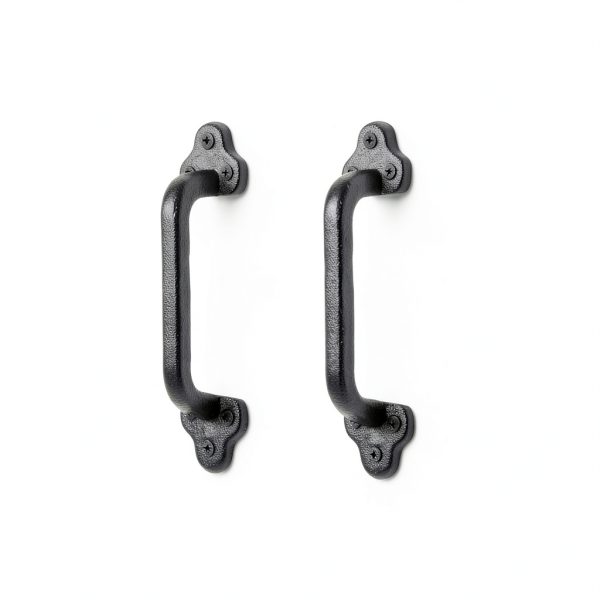 9 Inch Barn Door Handles, Heavy Duty Rustic Design Barn Door Pull, for DIY Sliding Barn Door, Gate, Shed, Garage | Solid Metal Material, Matte Black-1