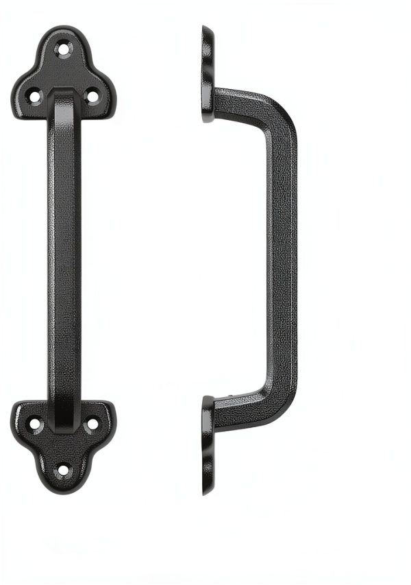 9 Inch Barn Door Handles, Heavy Duty Rustic Design Barn Door Pull, for DIY Sliding Barn Door, Gate, Shed, Garage | Solid Metal Material, Matte Black-5