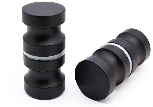 Shower Glass Door Handle 2 Pack Stainless Steel Black Kyuionty-0