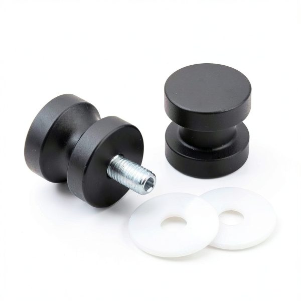 Shower Glass Door Handle 2 Pack Stainless Steel Black Kyuionty-3