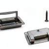 Recessed Pull Handle AUXBC Zinc Alloy Flush for Toolbox 3.7x2.4in-1