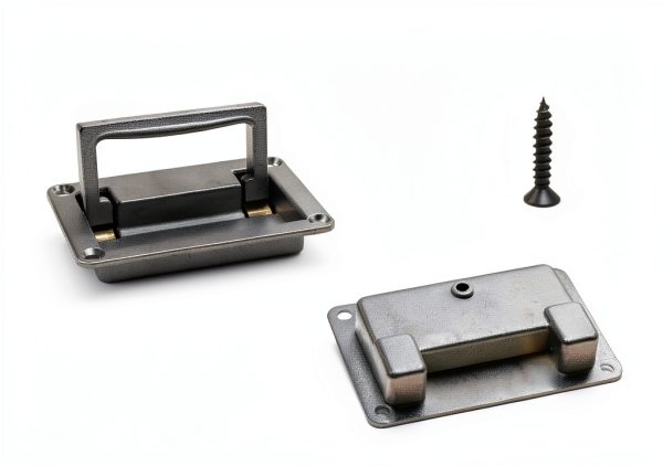 Recessed Pull Handle AUXBC Zinc Alloy Flush for Toolbox 3.7x2.4in-1
